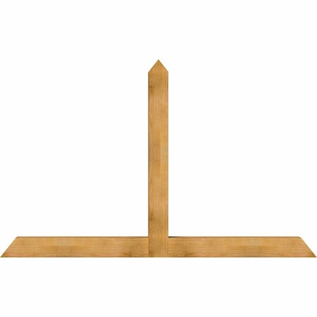 Ekena Millwork Portland Rough Sawn Timber Gable Bracket, Western Red Cedar, 96"W x 60"H x 6"D x 6"F, 15/12 Pitch GBW096X60X0606POR00RWR